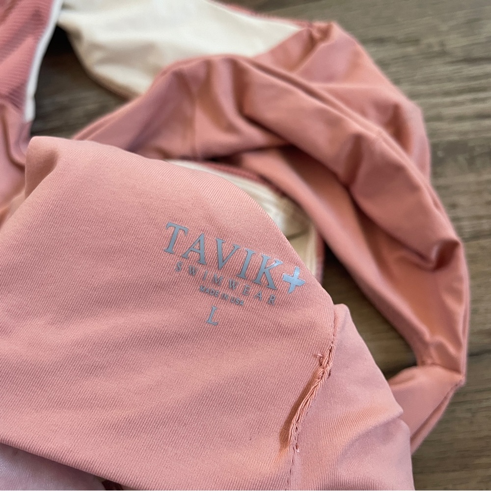 Tavik chevron rose swim beach bikini top L - Picture 5 of 5